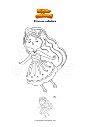 Dibujo para colorear Princesa voladora