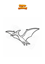 Dibujo para colorear Pterodáctilo volando
