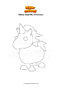 Dibujo para colorear Roblox Adopt Me Evil Unicorn