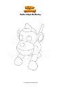 Dibujo para colorear Roblox Adopt Me Monkey