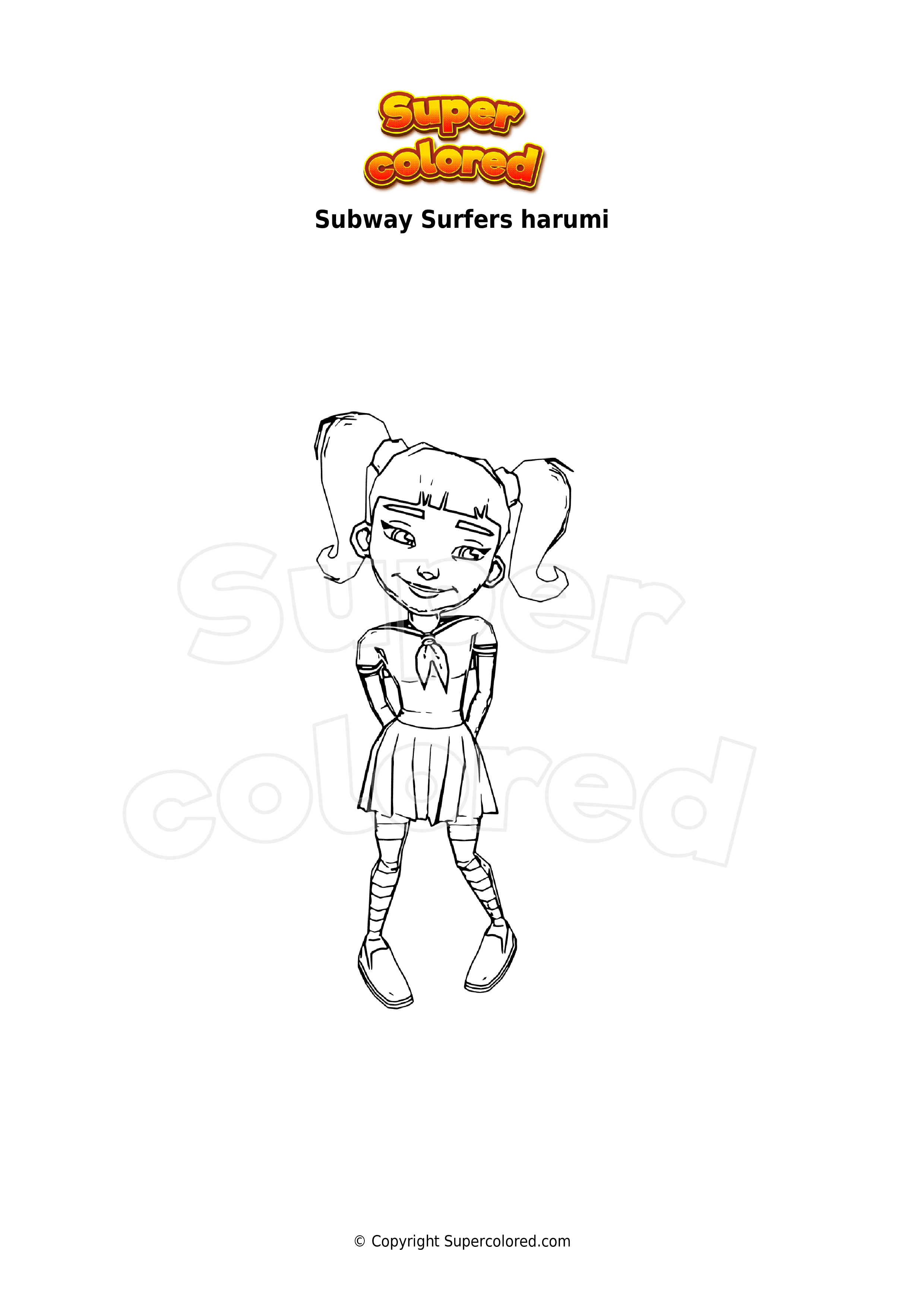 Jaro From Subway Surfers coloring page