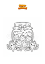 Dibujo para colorear Tarro de mermelada de fresa