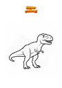 Dibujo para colorear Tirano saurio Rex
