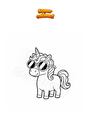 Dibujo para colorear Unicornio con gafas de sol