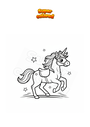 Dibujo para colorear Unicornio corriendo