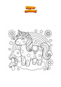 Dibujo para colorear Unicornio eres mágico
