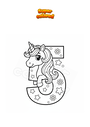 Dibujo para colorear Unicornio número 5