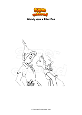 Dibujo para colorear Wendy besa a Peter Pan