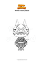 Disegno da colorare Animal Crossing Kabuki