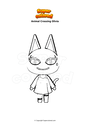 Disegno da colorare Animal Crossing Olivia