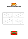 Disegno da colorare Bandiera dei Paesi Baschi in Spagna