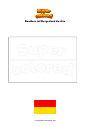 Disegno da colorare Bandiera del Burgenland Austria