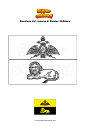 Disegno da colorare Bandiera del comune di Bender Moldova