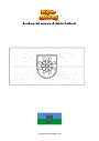Disegno da colorare Bandiera del comune di Saldus Lettonia