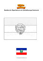 Disegno da colorare Bandiera del Departamento de Quetzaltenango Guatemala