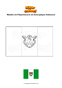 Disegno da colorare Bandiera del Departamento de Sacatepéquez Guatemala