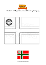 Disegno da colorare Bandiera del Departamento del Amambay Paraguay