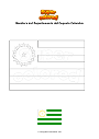 Disegno da colorare Bandiera del Departamento del Caquetá Colombia