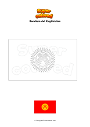 Disegno da colorare Bandiera del Kirghizistan