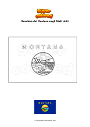 Disegno da colorare Bandiera del Montana negli Stati Uniti