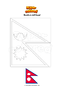 Disegno da colorare Bandiera del Nepal