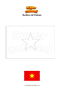 Disegno da colorare Bandiera del Vietnam