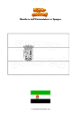 Disegno da colorare Bandiera dell'Estremadura in Spagna