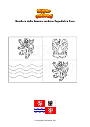 Disegno da colorare Bandiera della Boemia centrale Repubblica Ceca