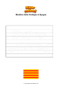 Disegno da colorare Bandiera della Catalogna in Spagna