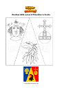 Disegno da colorare Bandiera della contea di Stoccolma in Svezia