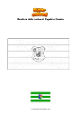 Disegno da colorare Bandiera della contea di Zagabria Croazia