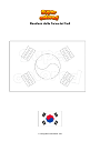 Disegno da colorare Bandiera della Corea del Sud