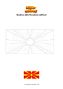 Disegno da colorare Bandiera della Macedonia del Nord