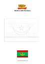 Disegno da colorare Bandiera della Mauritania