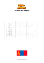 Disegno da colorare Bandiera della Mongolia