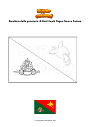 Disegno da colorare Bandiera della provincia di East Sepik Papua Nuova Guinea