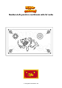 Disegno da colorare Bandiera della provincia meridionale dello Sri Lanka