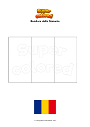 Disegno da colorare Bandiera della Romania