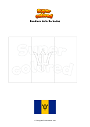 Disegno da colorare Bandiera delle Barbados