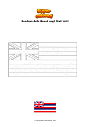Disegno da colorare Bandiera delle Hawaii negli Stati Uniti