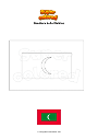 Disegno da colorare Bandiera delle Maldive