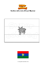 Disegno da colorare Bandiera dello stato di Kayah Myanmar
