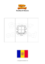Disegno da colorare Bandiera di Andorra