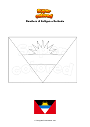 Disegno da colorare Bandiera di Antigua e Barbuda