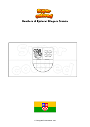 Disegno da colorare Bandiera di Bjelovar Bilogora Croazia