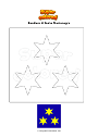 Disegno da colorare Bandiera di Budva Montenegro
