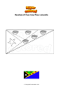 Disegno da colorare Bandiera di Cova Lima Timor orientale