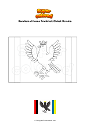 Disegno da colorare Bandiera di Ivano Frankivsk Oblast Ucraina
