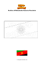 Disegno da colorare Bandiera di Makedonska Kamenica Macedonia