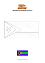Disegno da colorare Bandiera di Manatuto Timor Est